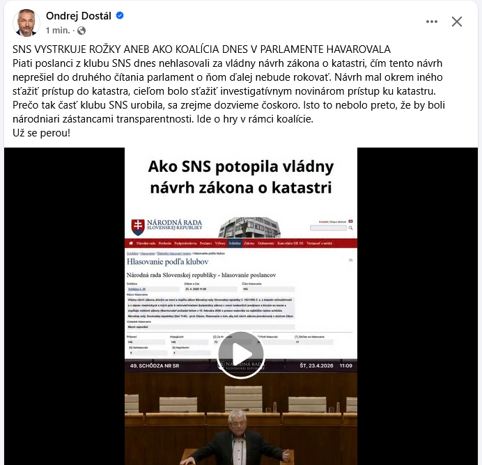 Nečakaný SKRAT v parlamente!