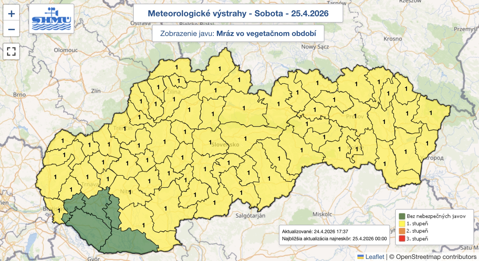 Meteorológovia varujú: Slovensko v