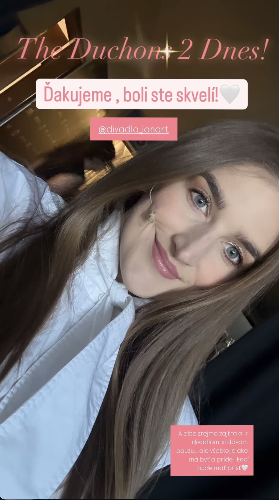 Manželka Jána Ďurovčíka, Barbora na predstavení The Duchon´s 