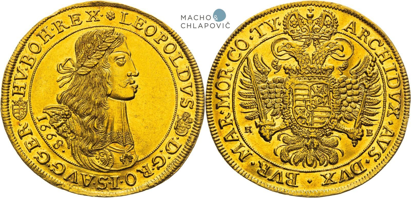 10 dukát 1668. Leopold I. Kremnica