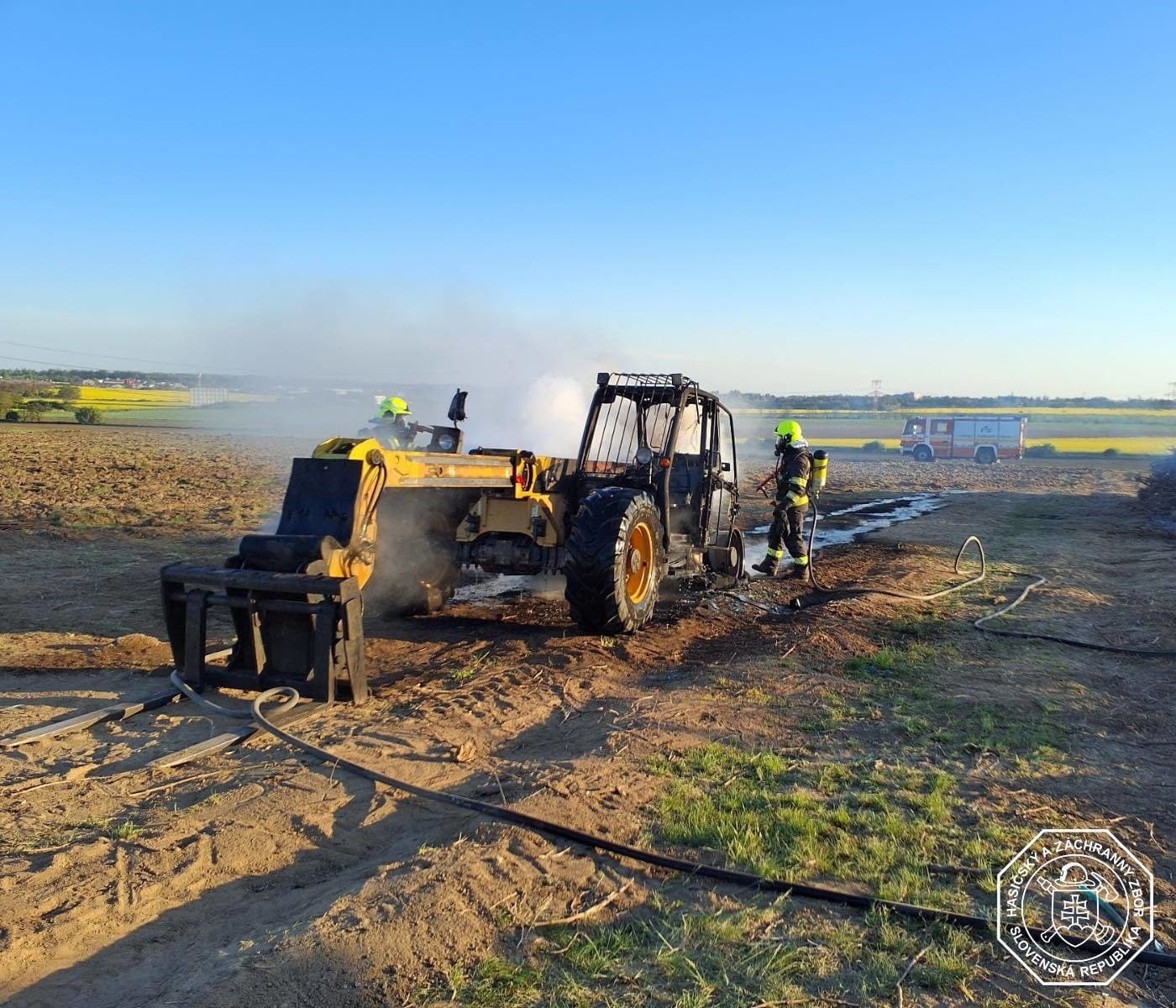 Traktor blčal ako fakľa!