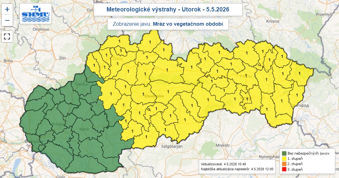 V utorok bude miestami
