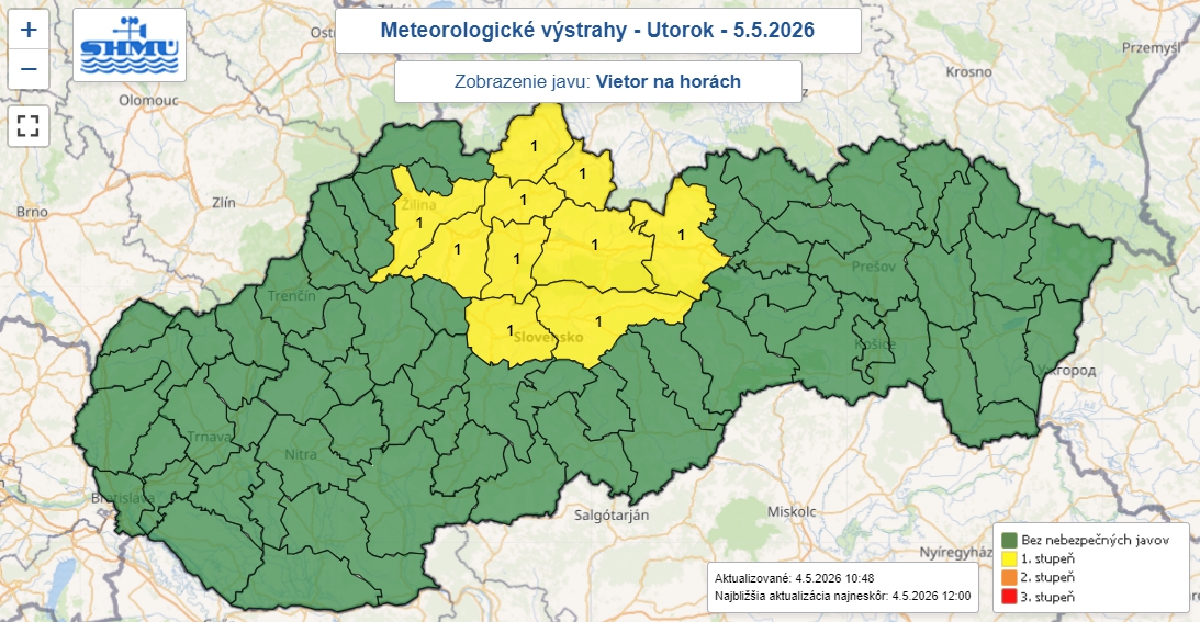 V utorok bude miestami