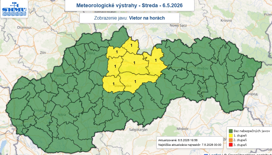 Meteorológovia upozorňujú na vietor!