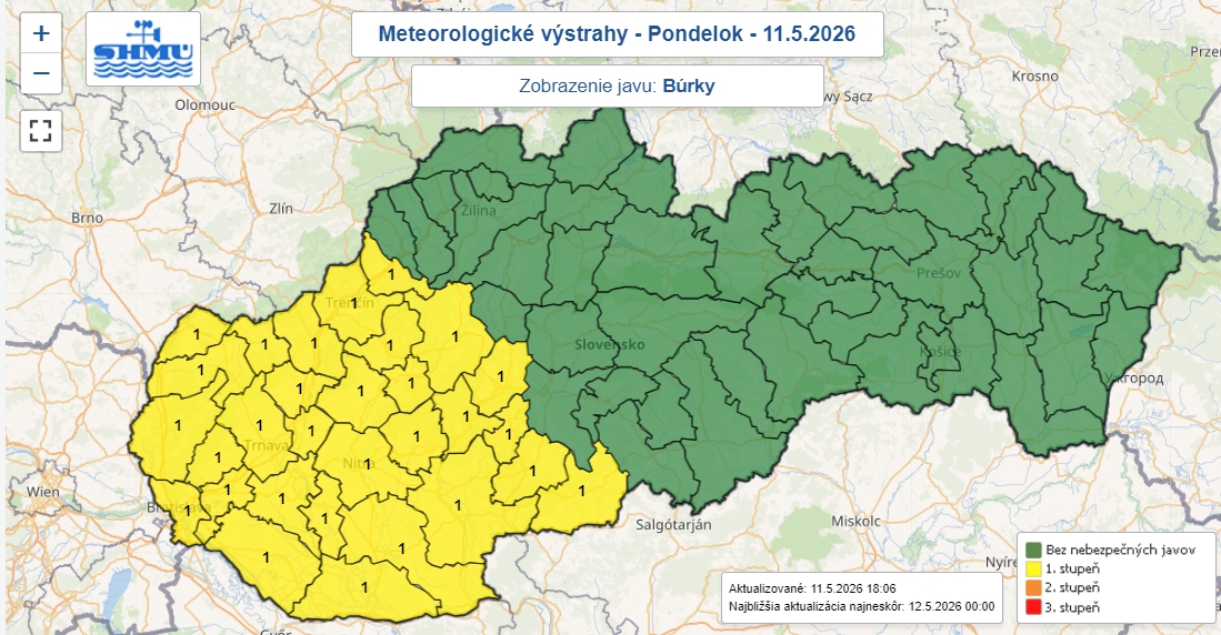 Slovensko čaká poriadny lejak: