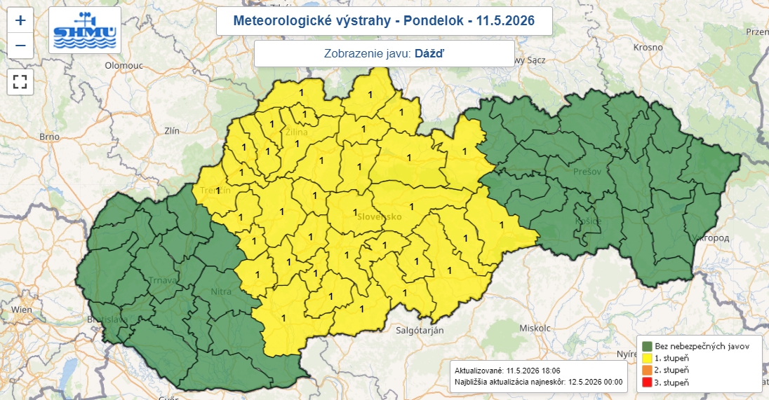 Slovensko čaká poriadny lejak: