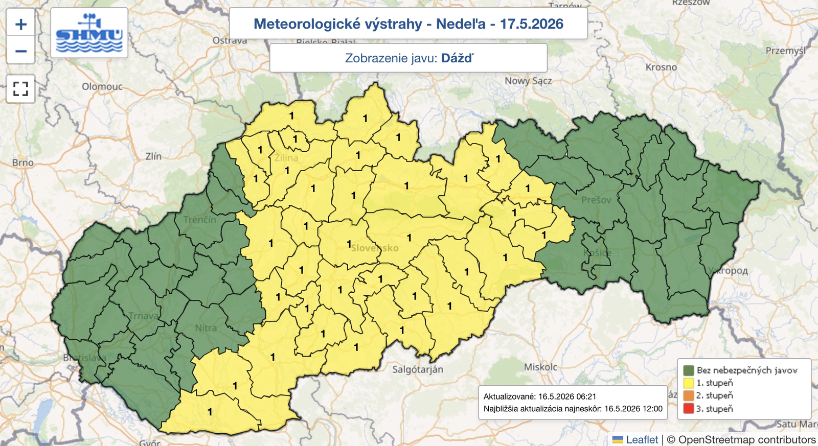 Pozor na intenzívne lejaky:
