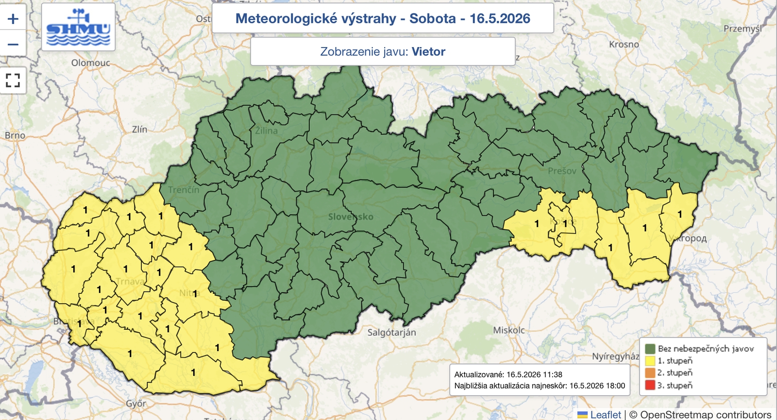 Vo viacerých lokalitách Slovenska