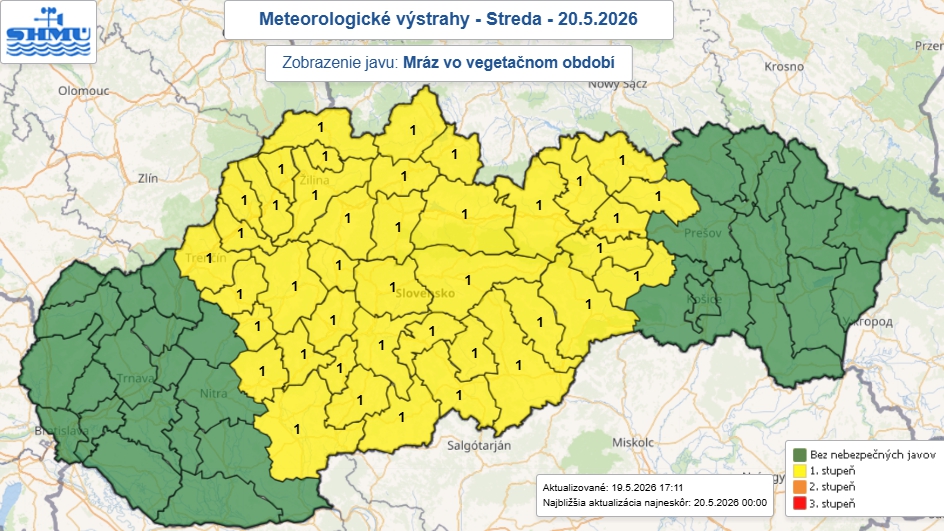Slovensko potrápi prízemný mráz: