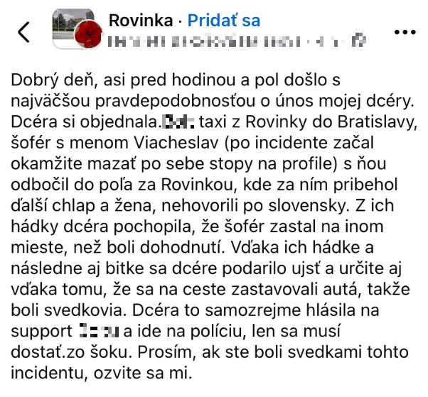 Pomoc, uniesli mi dcéru!