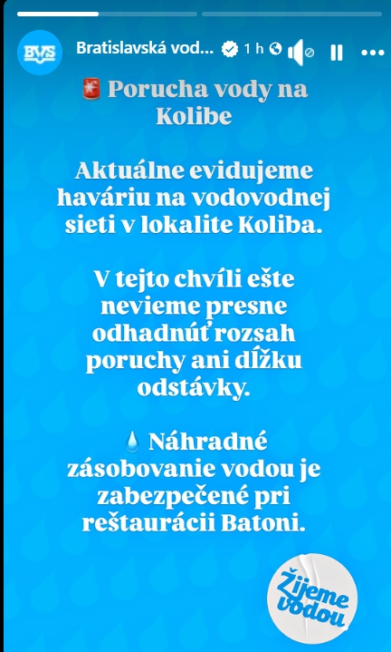 AKTUÁLNE Havária potrubia odstavila