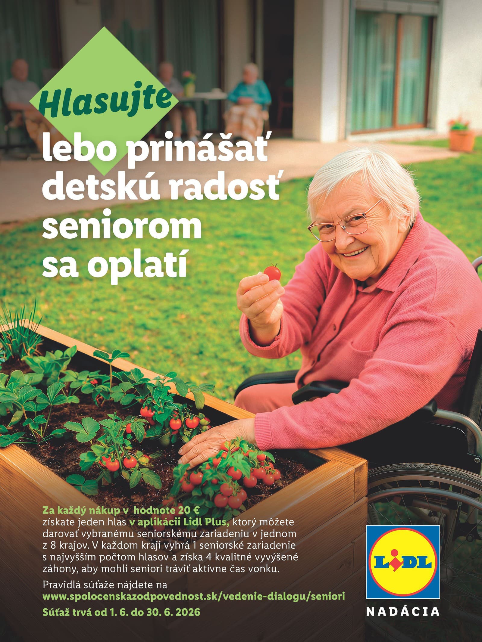 Podporte seniorské zariadenie vo