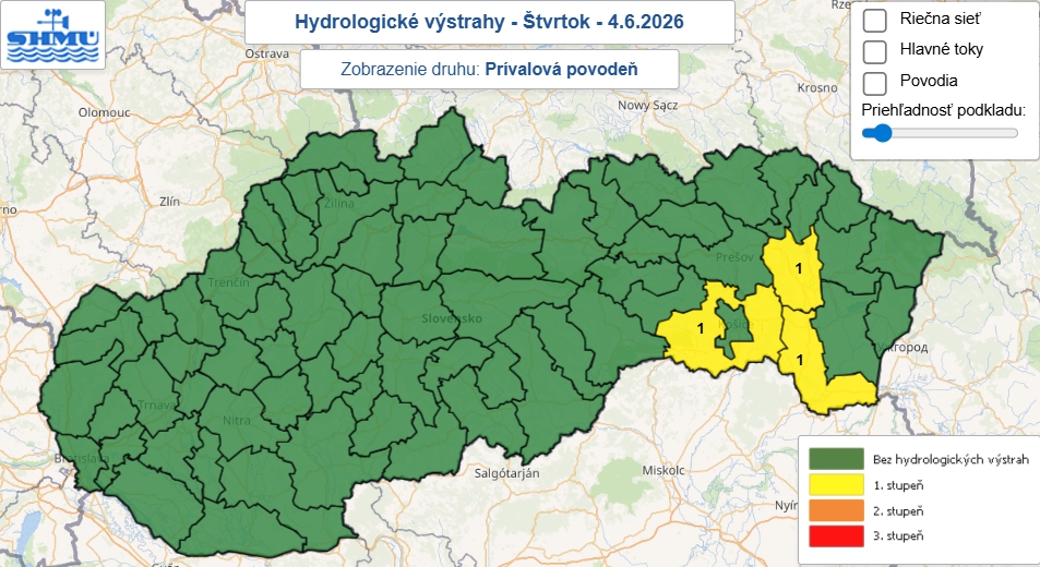 Výstrahy pred búrkami na