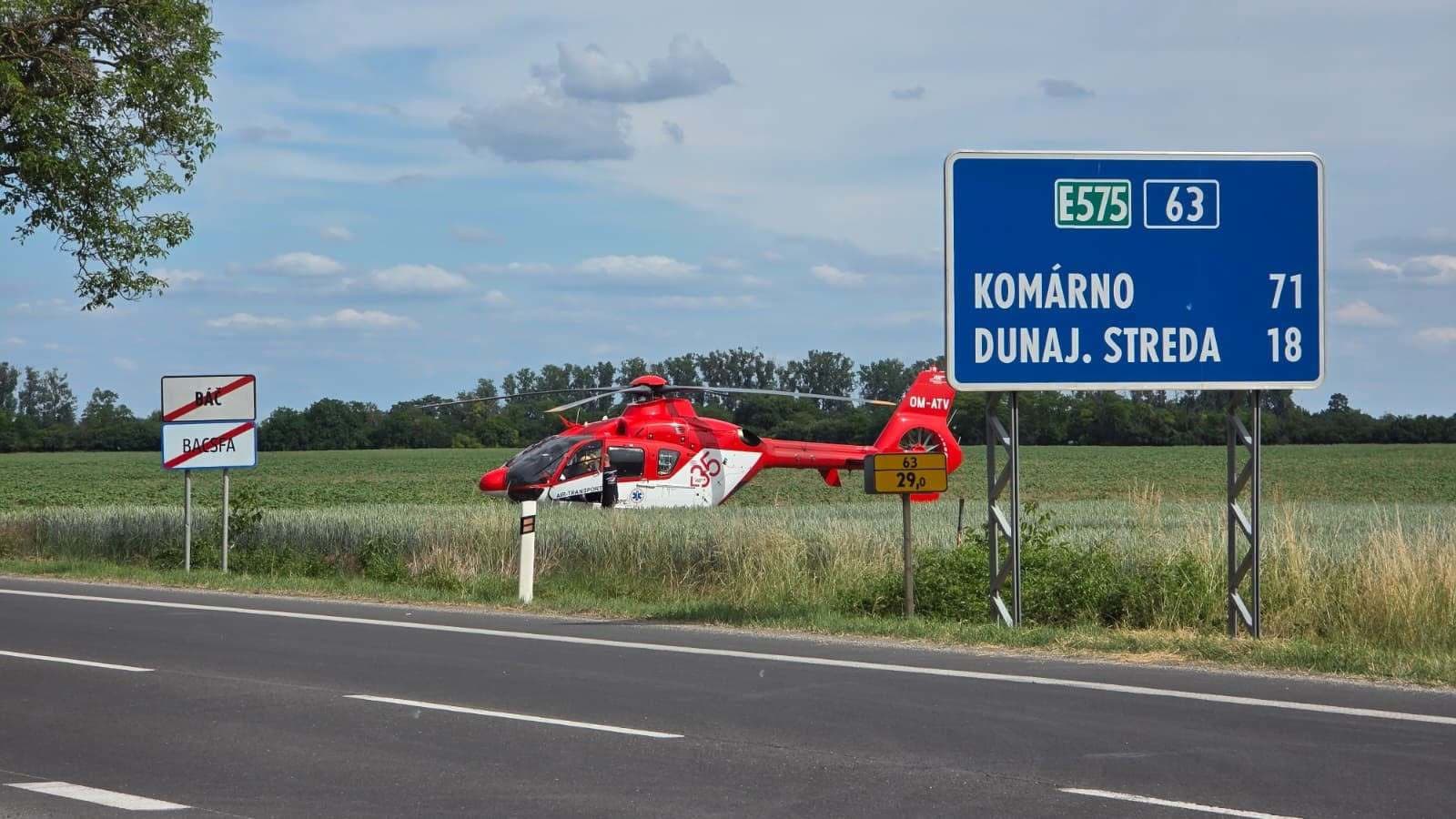 Leteckí záchranári zasahovali v sobotu pri dopravných nehodách