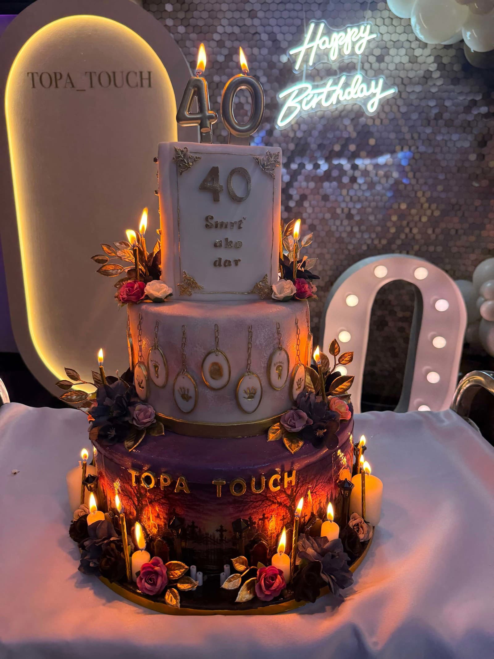 Torta Tomáša Stríža bola veľmi symbolická. Každé poschodie mapovalo istú etapu jeho života. 
