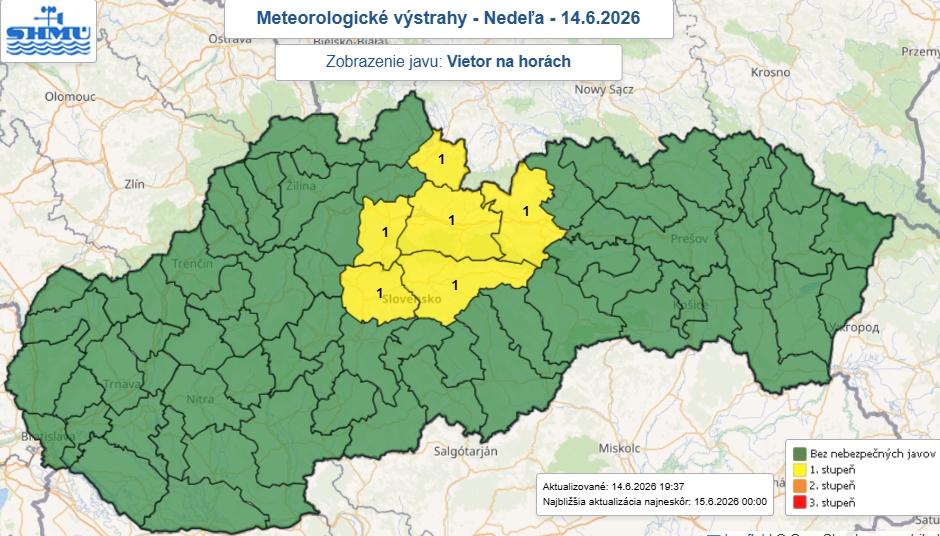 Meteorológovia vydali varovanie pre