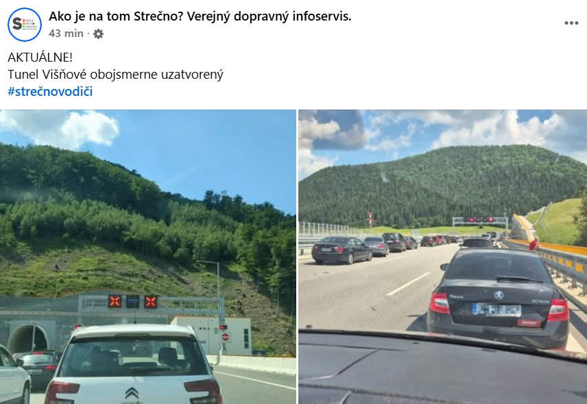 AKTUÁLNE Tunel Višňové museli