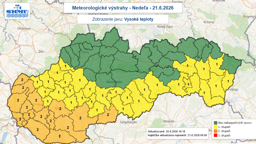 Na Slovensku udreli prvé