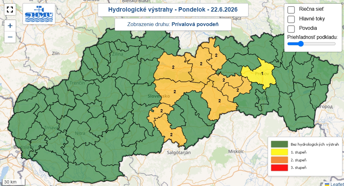 Meteorológovia varujú pred povodňami: