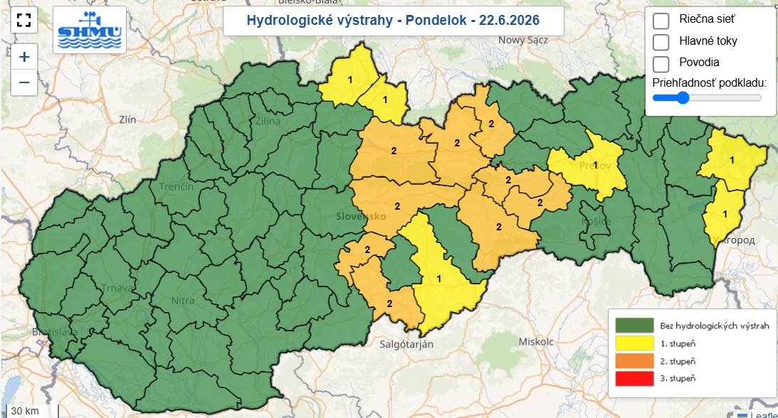 Meteorológovia varujú pred povodňami: