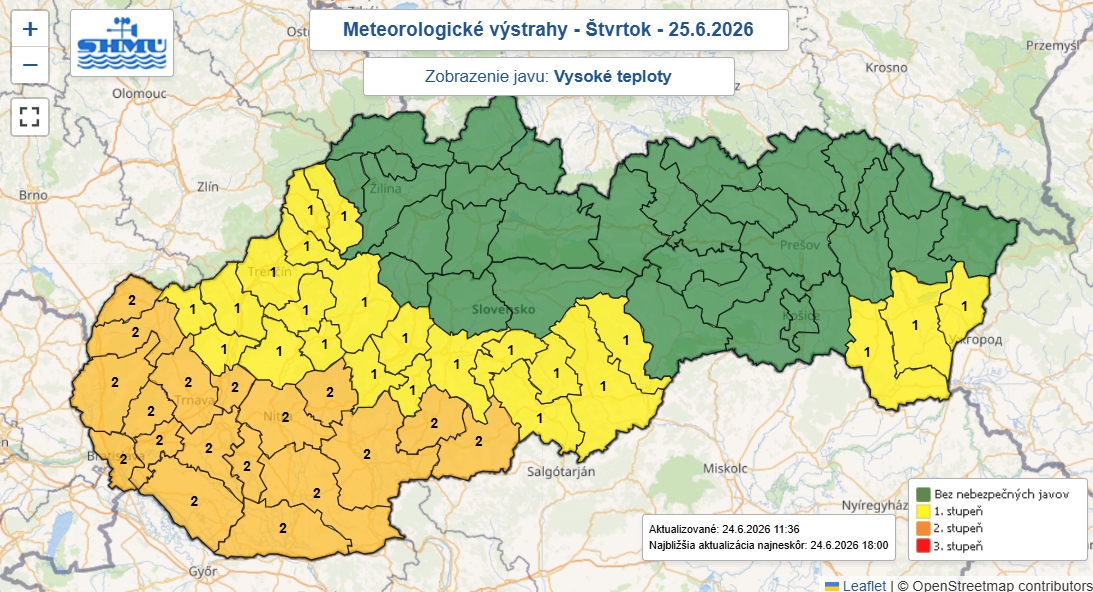 Slovensko opäť rozpália horúčavy: