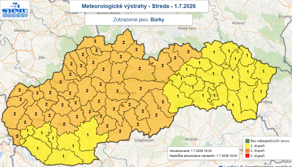 Počasie na Slovensku ESKALUJE: