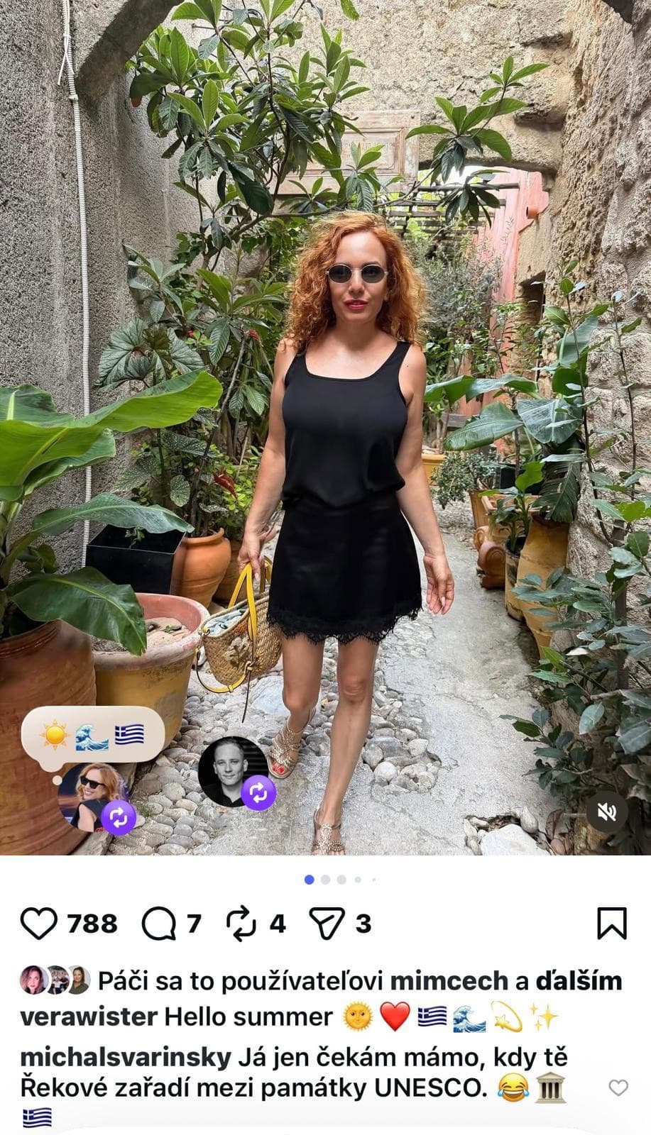 Vera Wisterová na dovolenke v Grécku s partnerom Michalom Svarinským.
