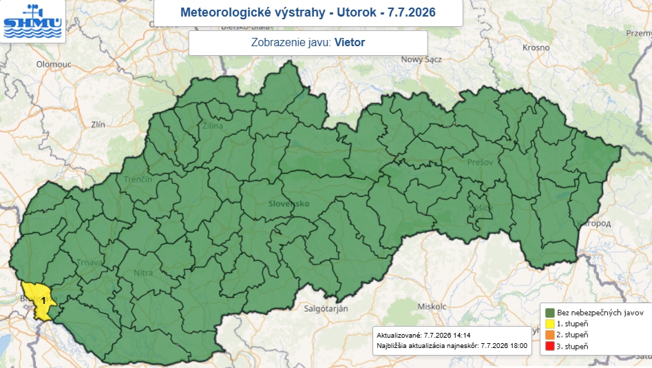 Meteorológovia vydali výstrahy pred