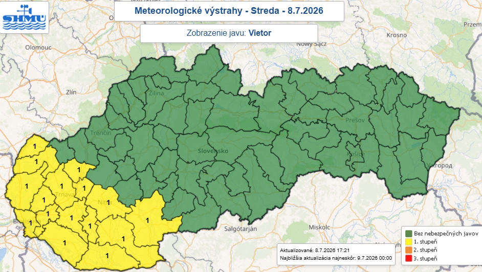 Pozor na počasie! Západ