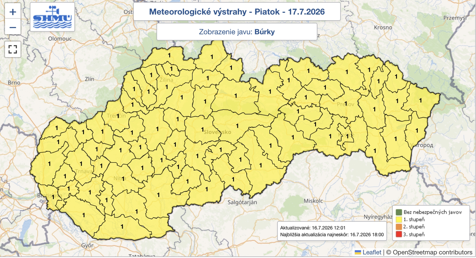 POZOR Slovensko: Búrky zasiahnu