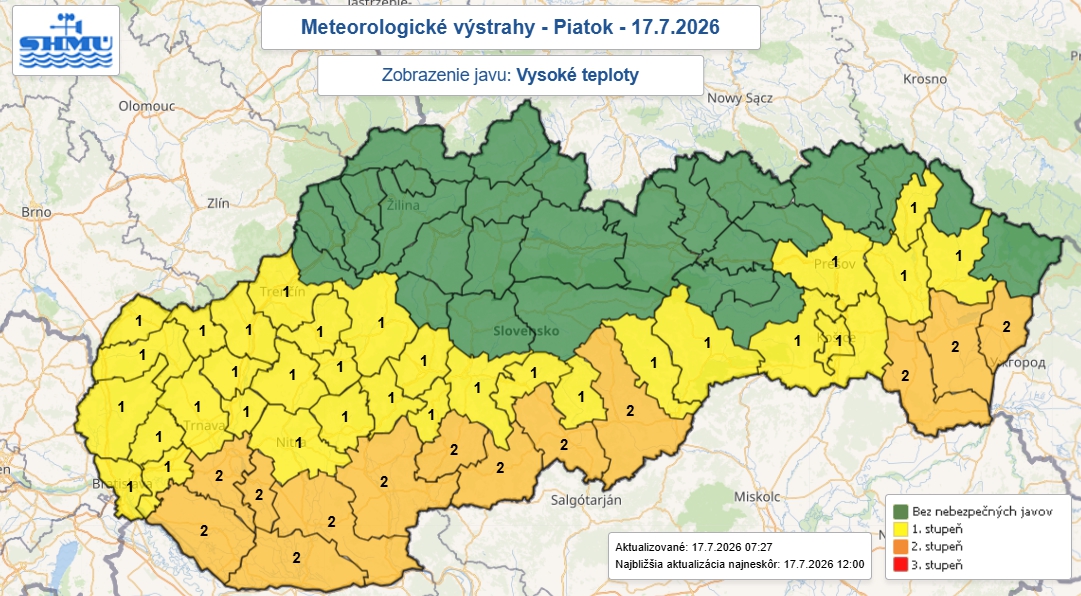 Na Slovensku udrú intenzívne