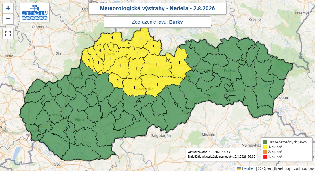 Slovensko čaká EXTRÉMNA nedeľa: