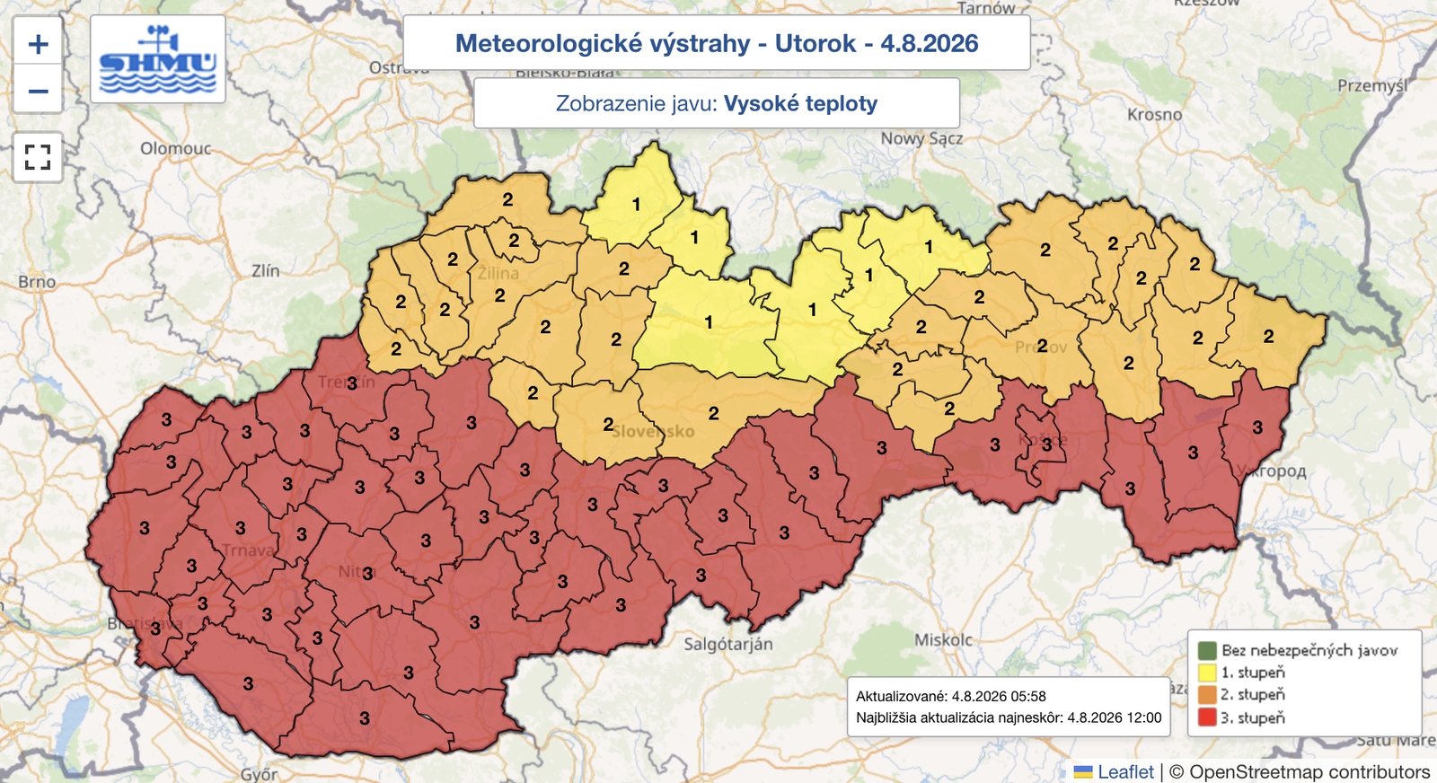 Slovensko čaká extrém: Teploty