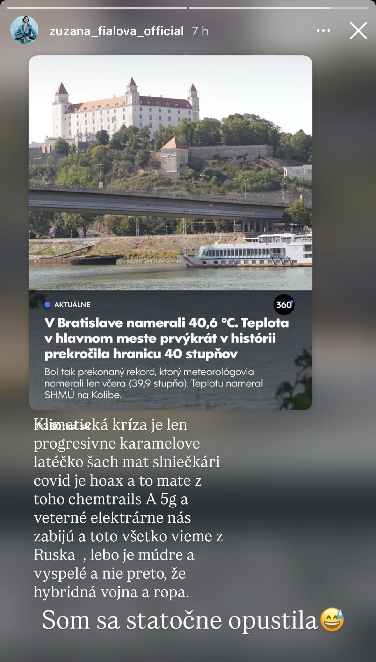 Zuzana Fialová si kopla do konšpirátorov.