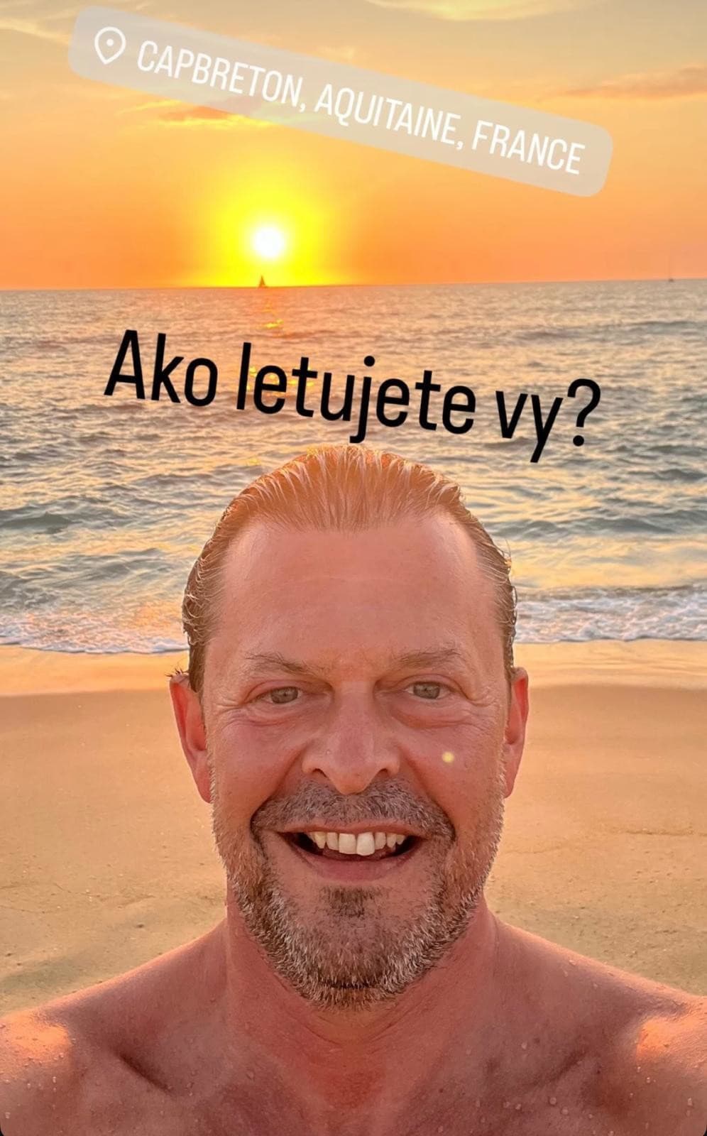 Herec Alexander Bárta na dovolenke vo Francúzsku.