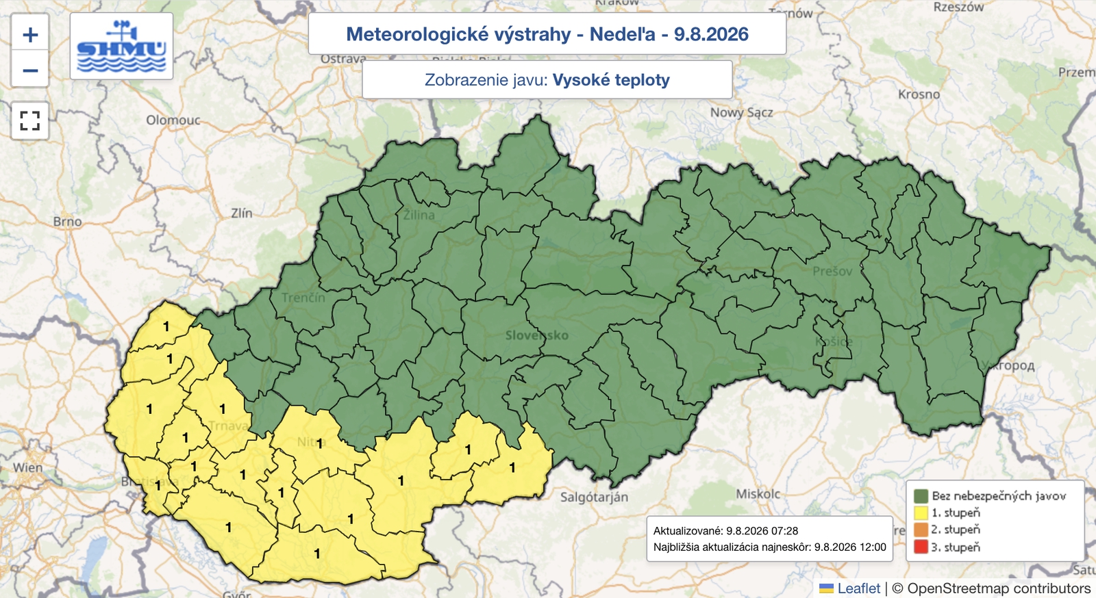 Počasiu na Slovensku doslova