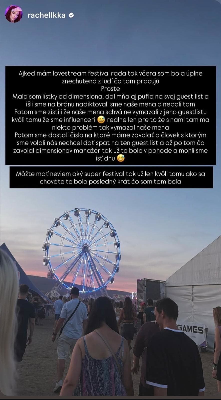 Influencerka Ráchel Karnižová verejne skritizovala Lovestream.
