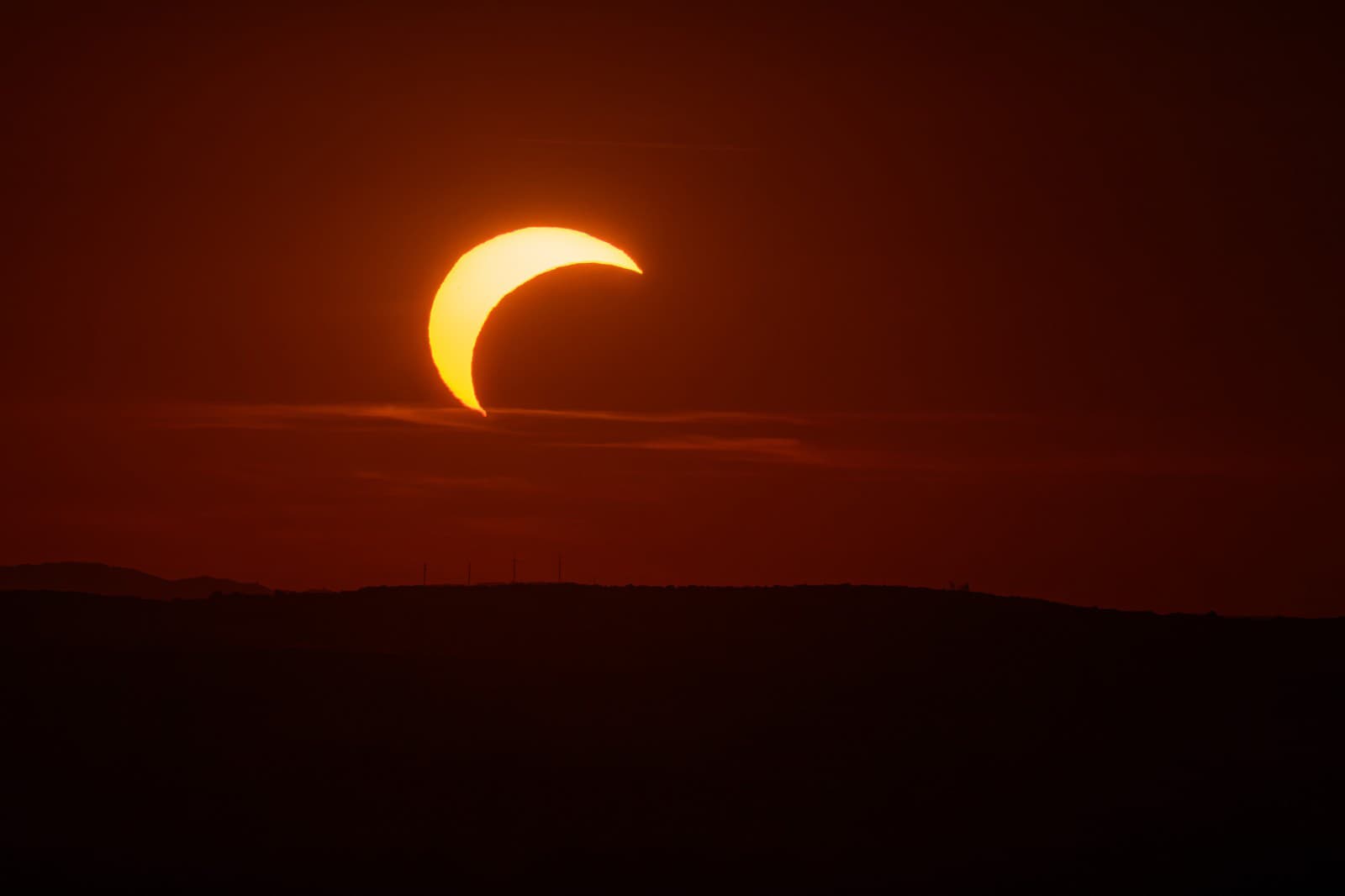 Čiastočné zatmenie Slnka v obci Podhorany v okrese Nitra 