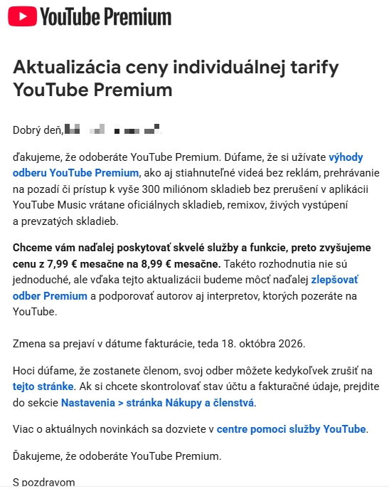 Nepríjemná ZMENA pre predplatiteľov