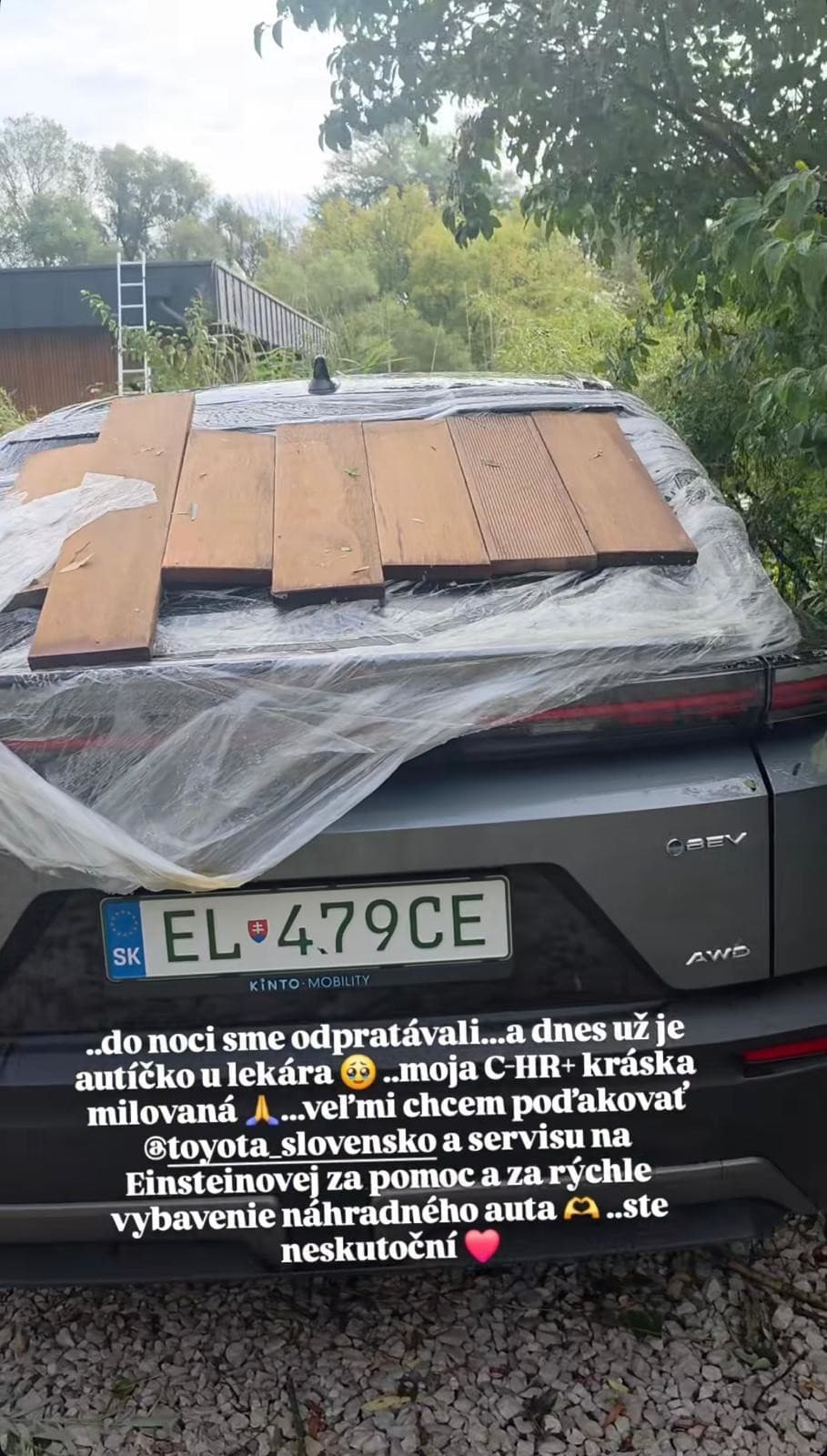 Miriam Kalisová zažila počas búrky nepríjemnú situáciu. 