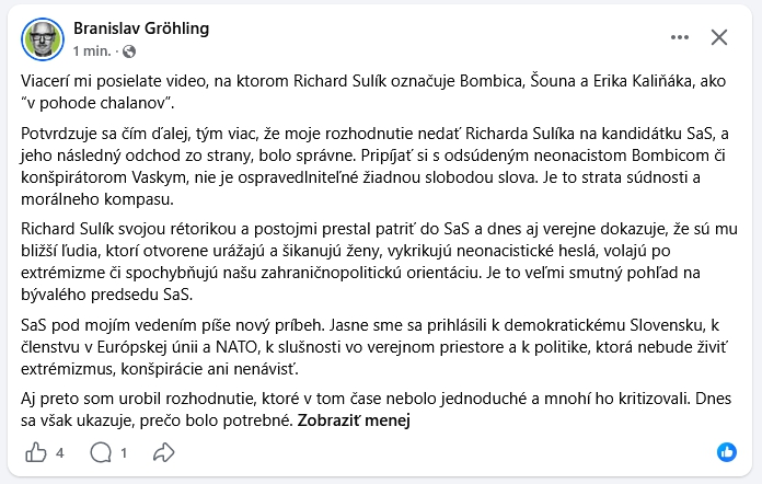 Bývalí Sulíkovi kolegovia sa