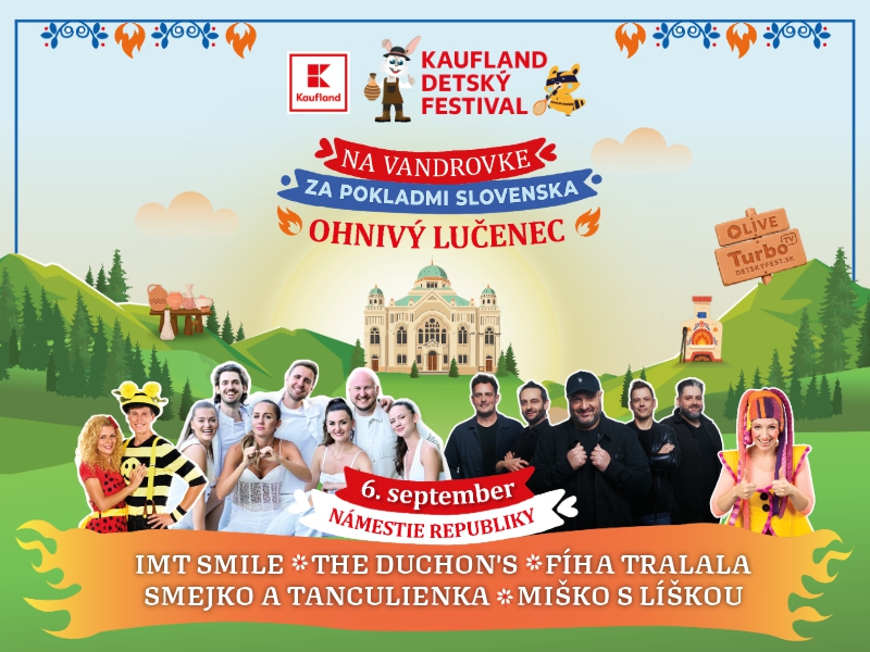 Na Kaufland Detský festival vstupenku nepotrebujete, prídete sa sem zabaviť 6. septembra?