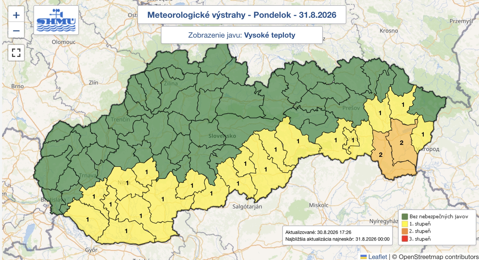 Slovensko čaká poriadne horúci