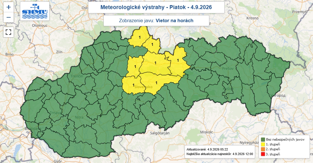 Večer treba na severe