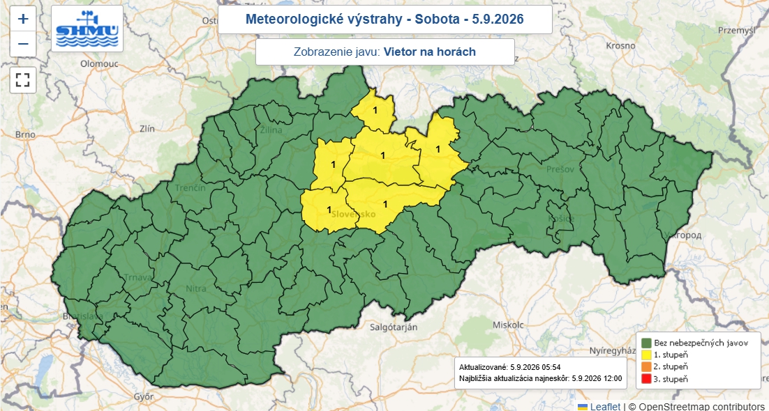 Meteorológovia varujú: Na severe