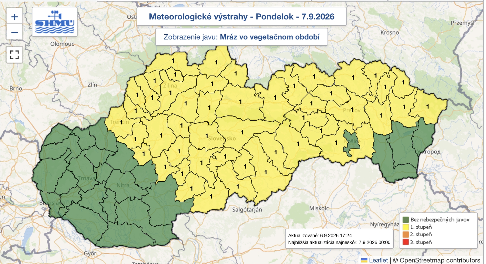 Slovensko čaká poriadne chladné