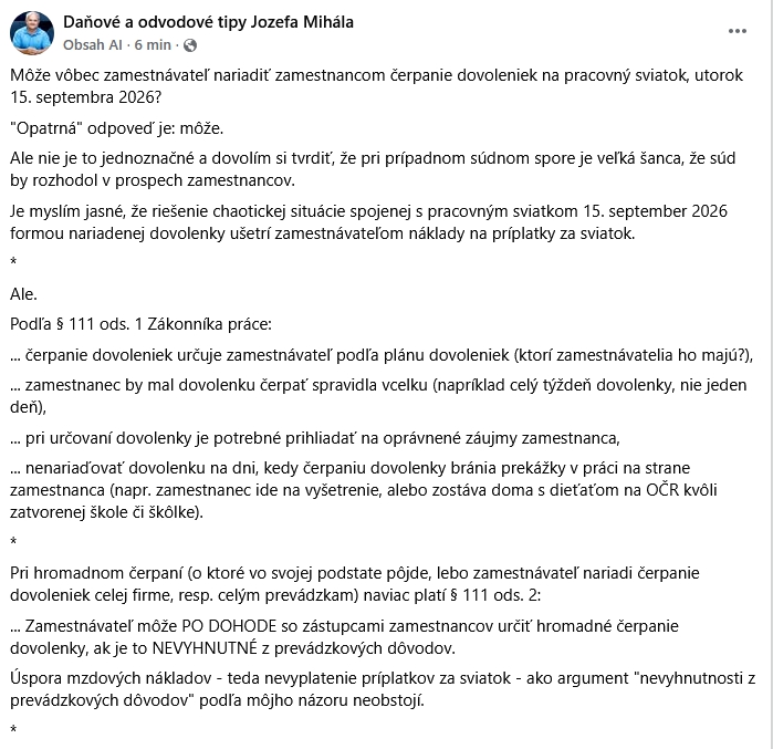 Drsné slová EXPERTA o