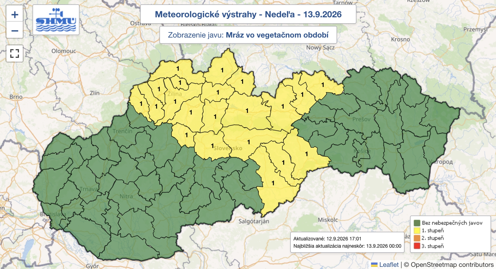 Meteorológovia varujú pred mrazom:
