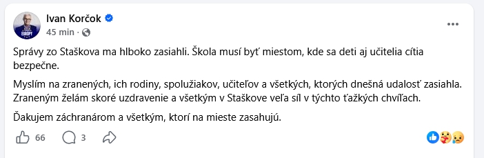 PRVÉ reakcie na čierny