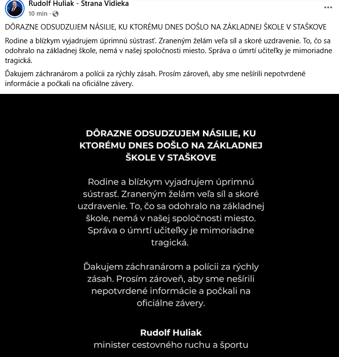 PRVÉ reakcie na čierny